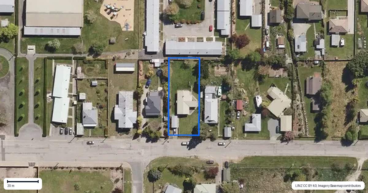 Property context map for 25 Pery Street, Ranfurly
