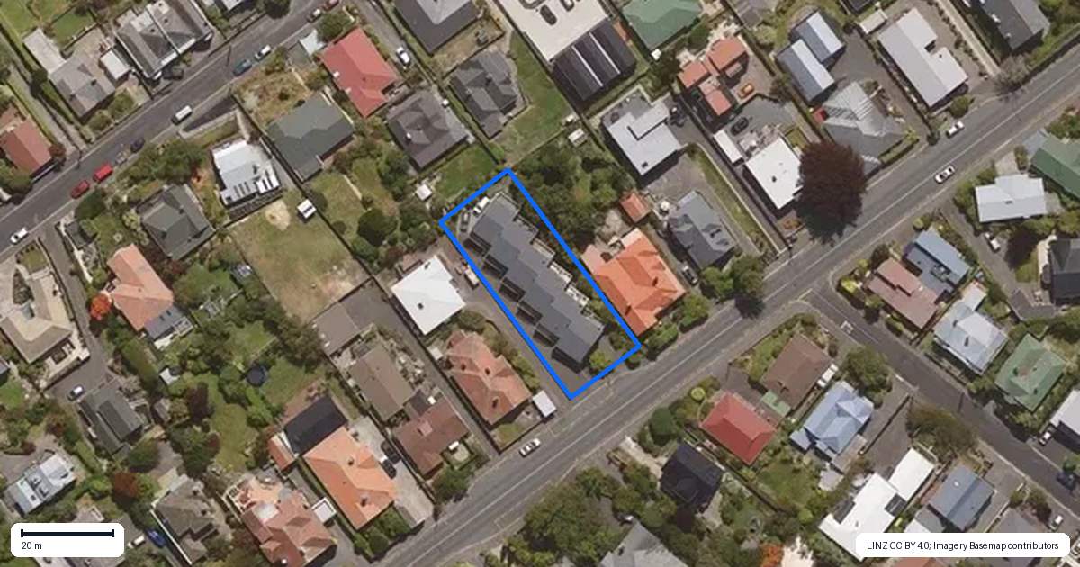 Property context map for 229C Highgate, Roslyn, Dunedin