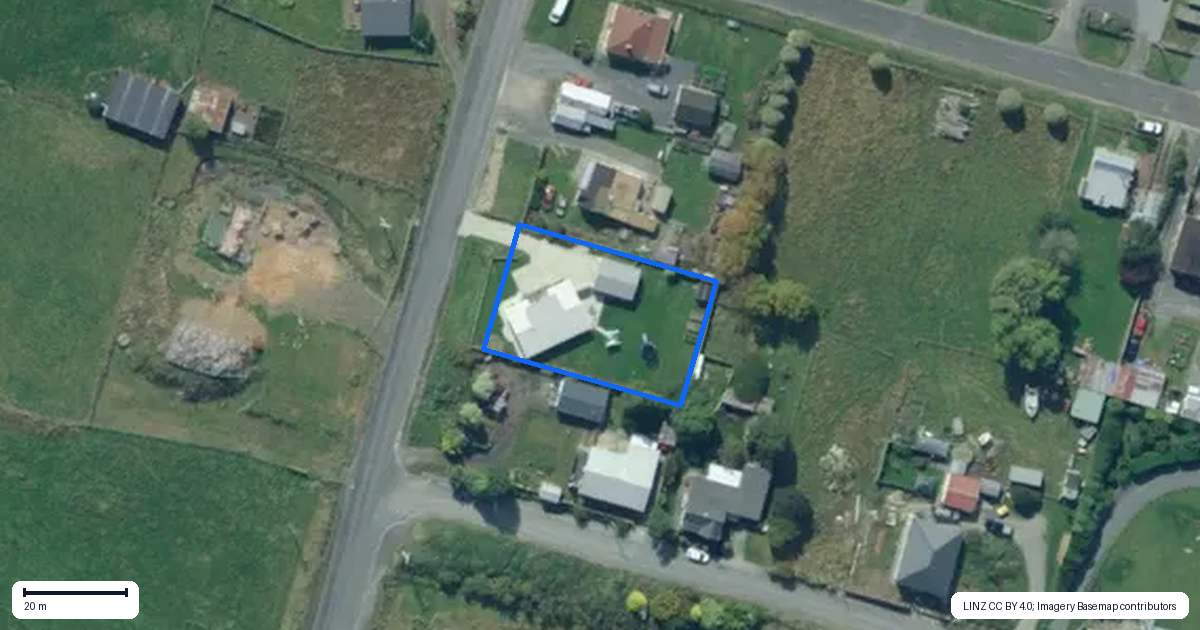 Property context map for 142 Eddystone Street, Kaitangata