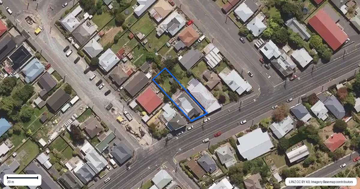 Property context map for 189 North Road, North East Valley, Dunedin