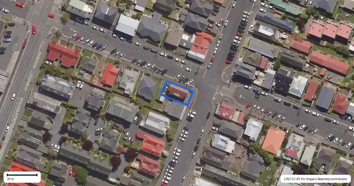 Property context map for 47 Howe Street, North Dunedin, Dunedin