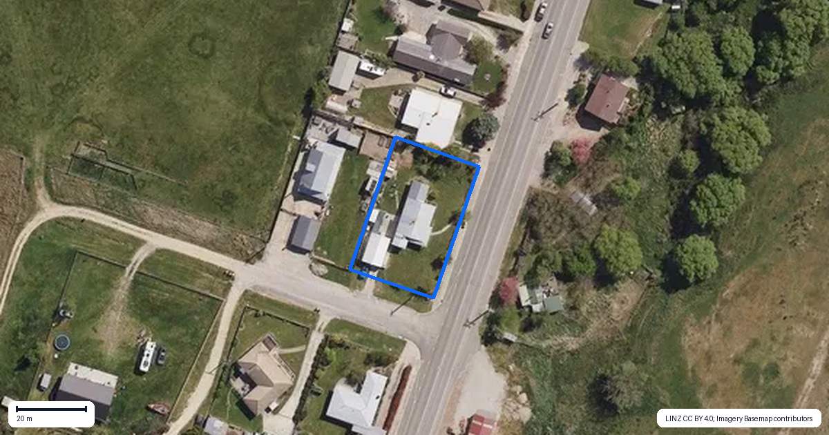 Property context map for 5 Leask Street, Omakau