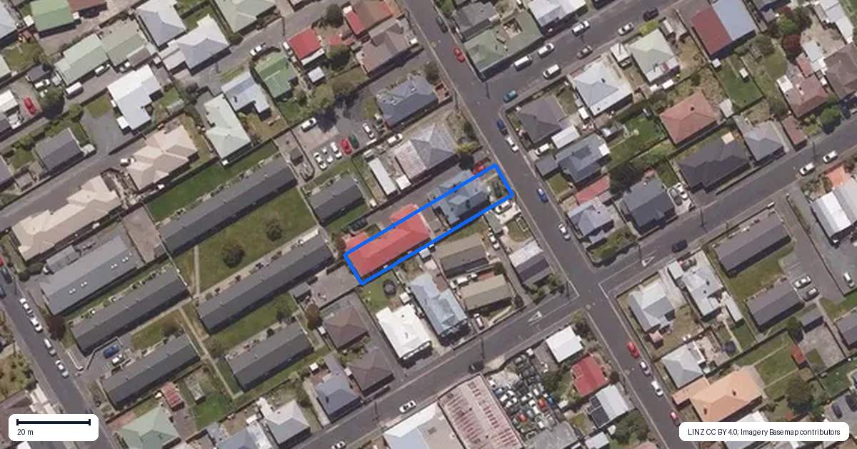 Property context map for 38A Wesley Street, South Dunedin, Dunedin