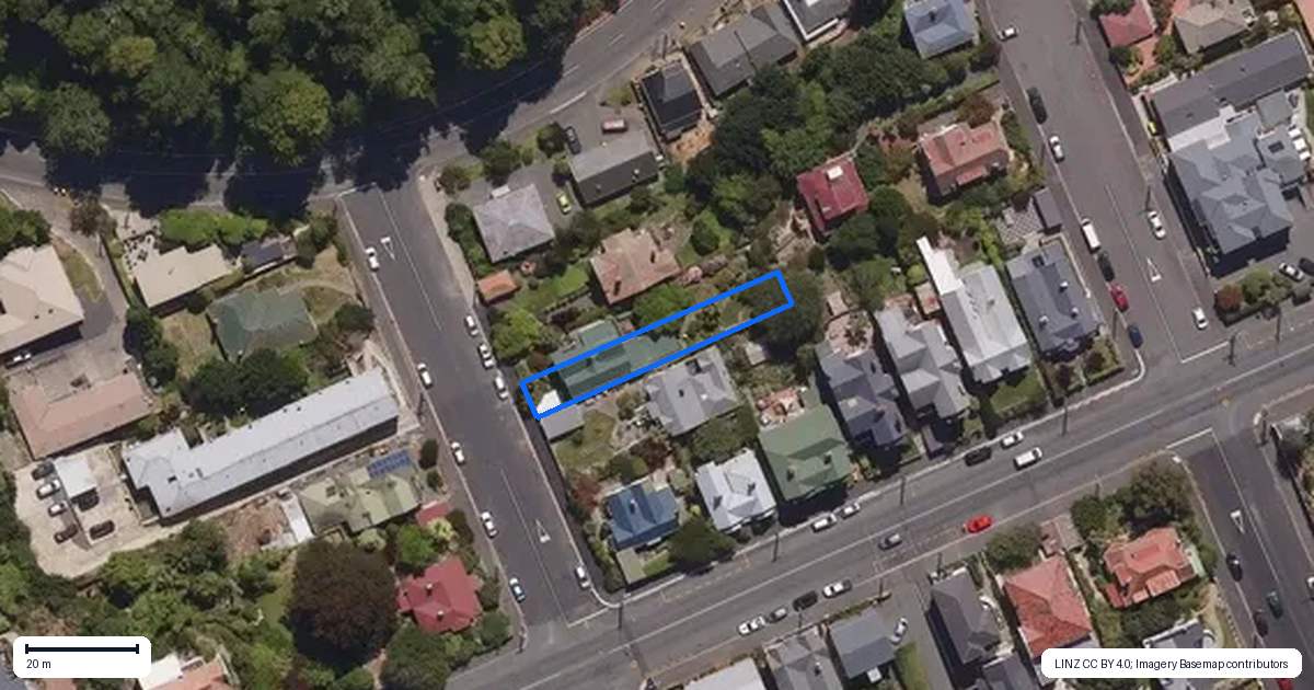 Property context map for 18 William Street, Dunedin Central, Dunedin