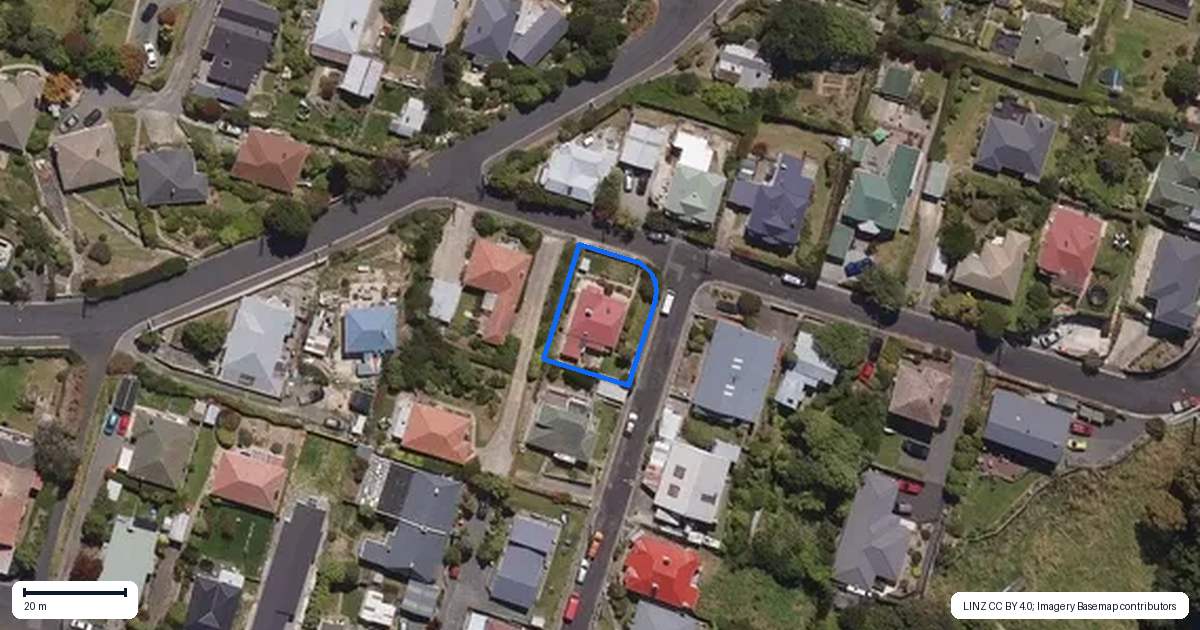Property context map for 6 Vickery Place, Maryhill, Dunedin
