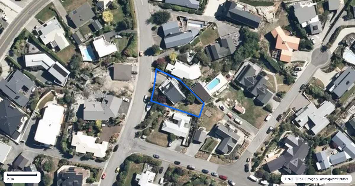 Property context map for 20 Balmoral Drive, Kelvin Heights, Queenstown