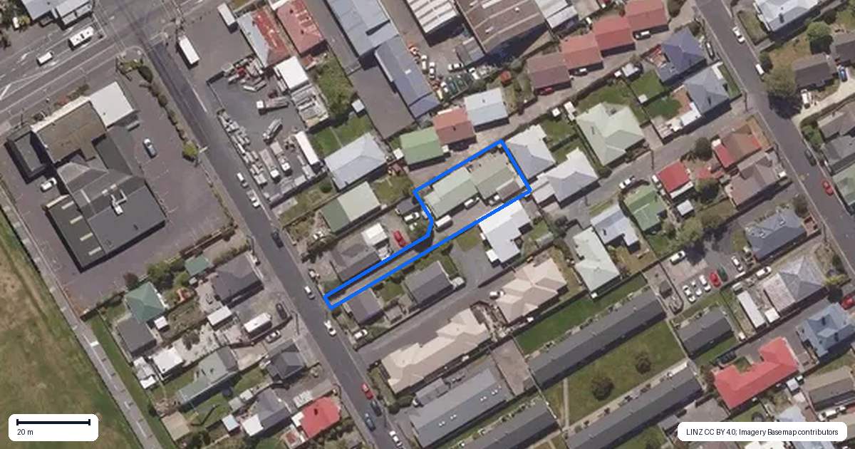 Property context map for 17B Bradshaw Street, South Dunedin, Dunedin
