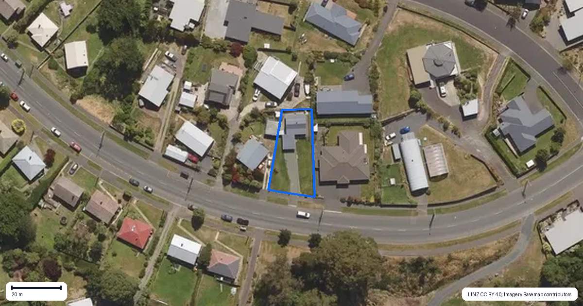 Property context map for 134 Brockville Road, Brockville, Dunedin