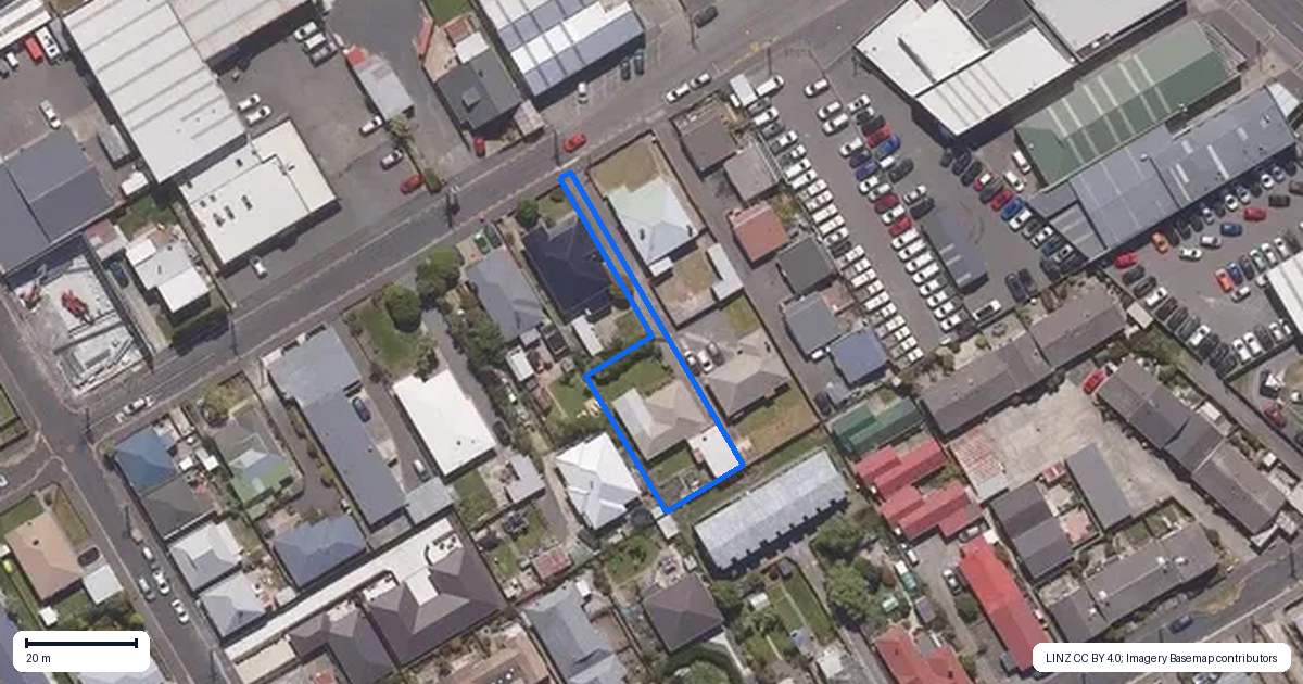 Property context map for 23 Melbourne Street, South Dunedin, Dunedin