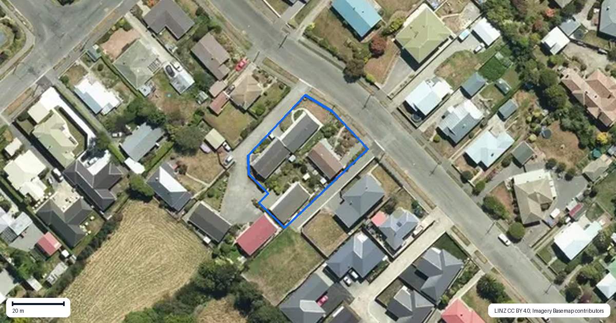 Property context map for 19C Kingslea Street, Holmes Hill, Oamaru