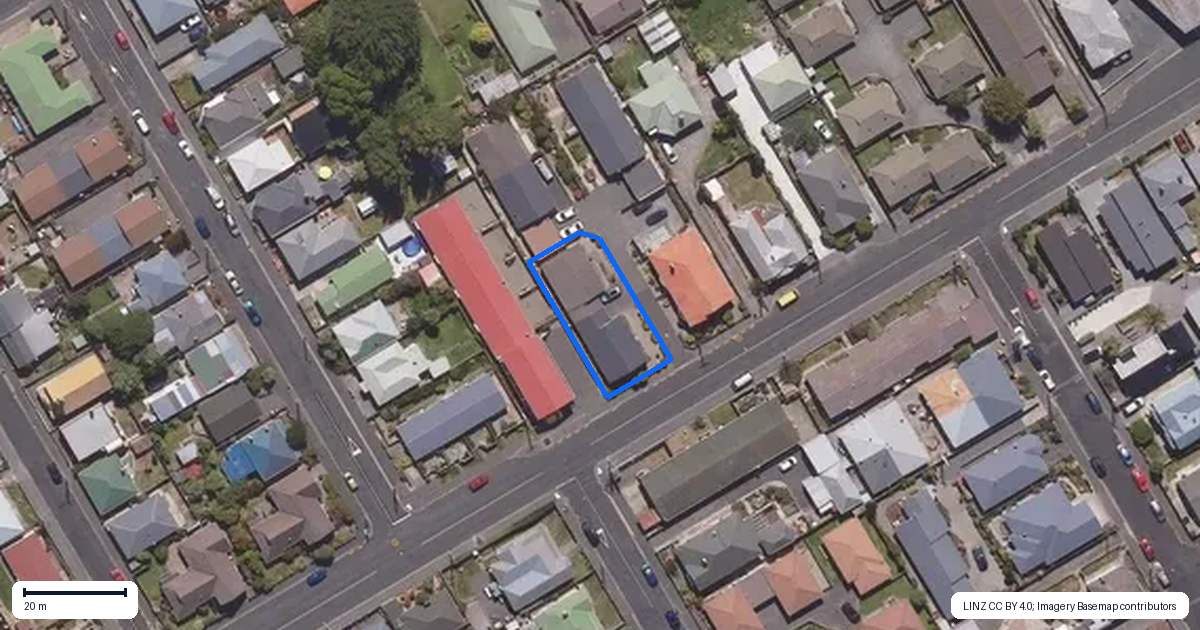 Property context map for 40B Bay View Road, South Dunedin, Dunedin