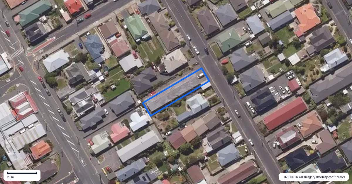 Property context map for 34B Grove Street, Saint Kilda, Dunedin