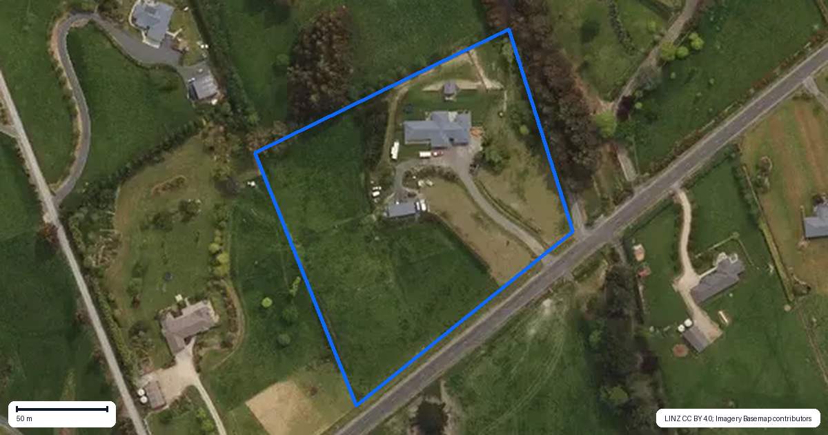 Property context map for 280 Tirohanga Road, North Taieri, Mosgiel