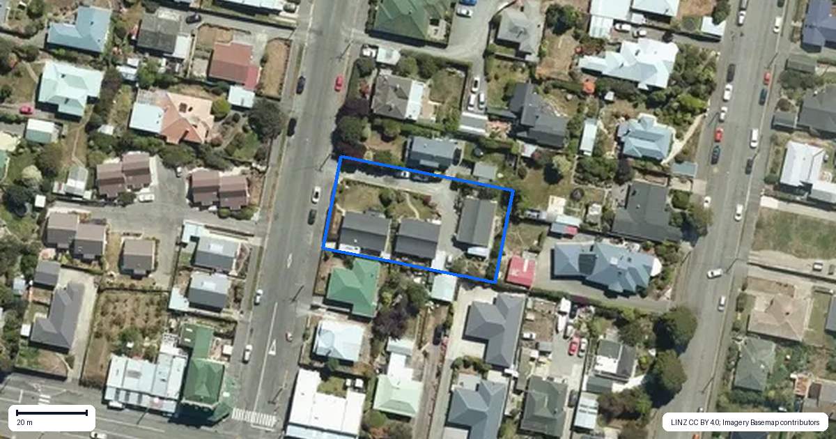 Property context map for 49B Hull Street, South Hill, Oamaru