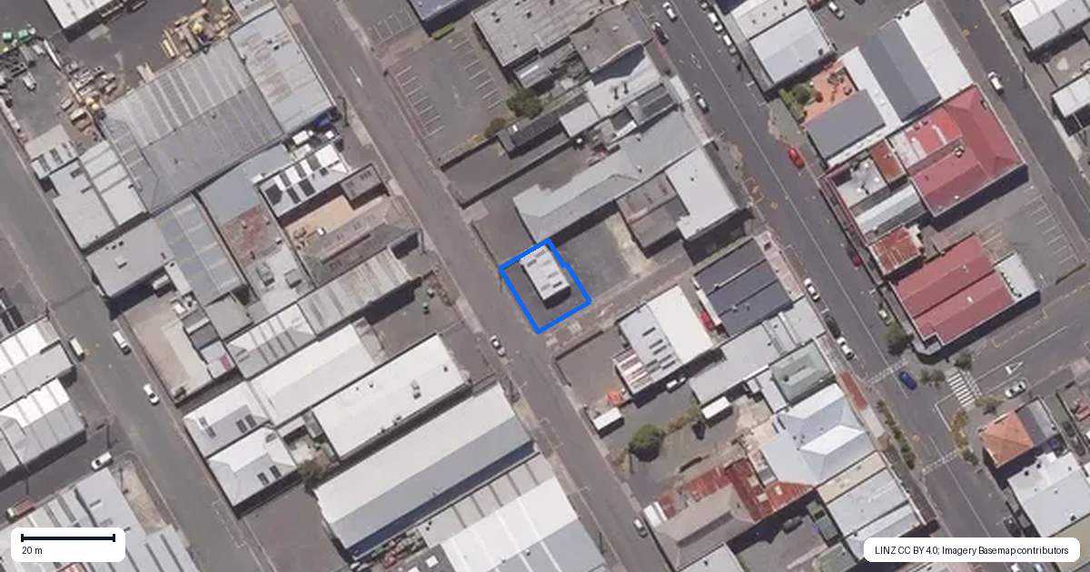 Property context map for 191 King Edward Street, South Dunedin, Dunedin