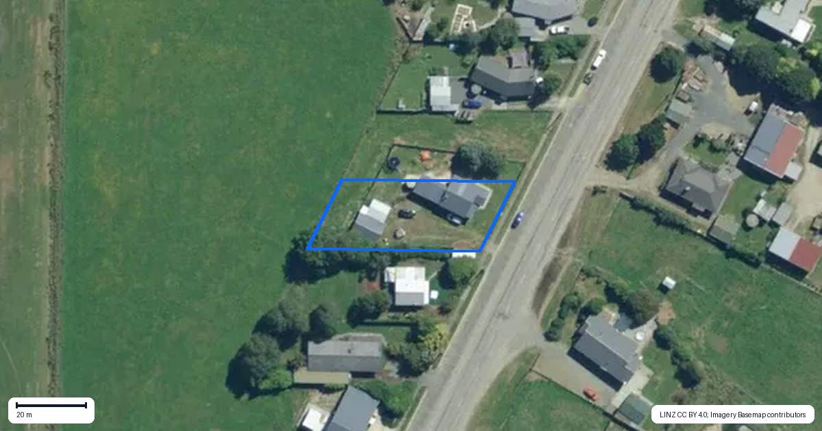Property context map for 125 Roxburgh Street, Heriot, Tapanui