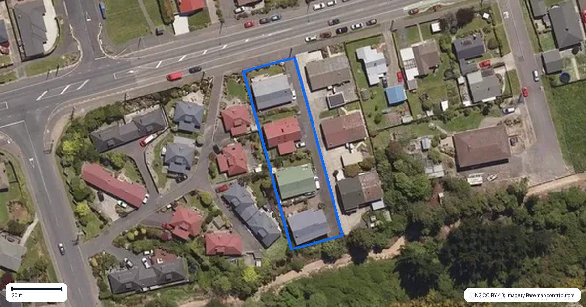 Property context map for 89D Main Road, Fairfield, Dunedin