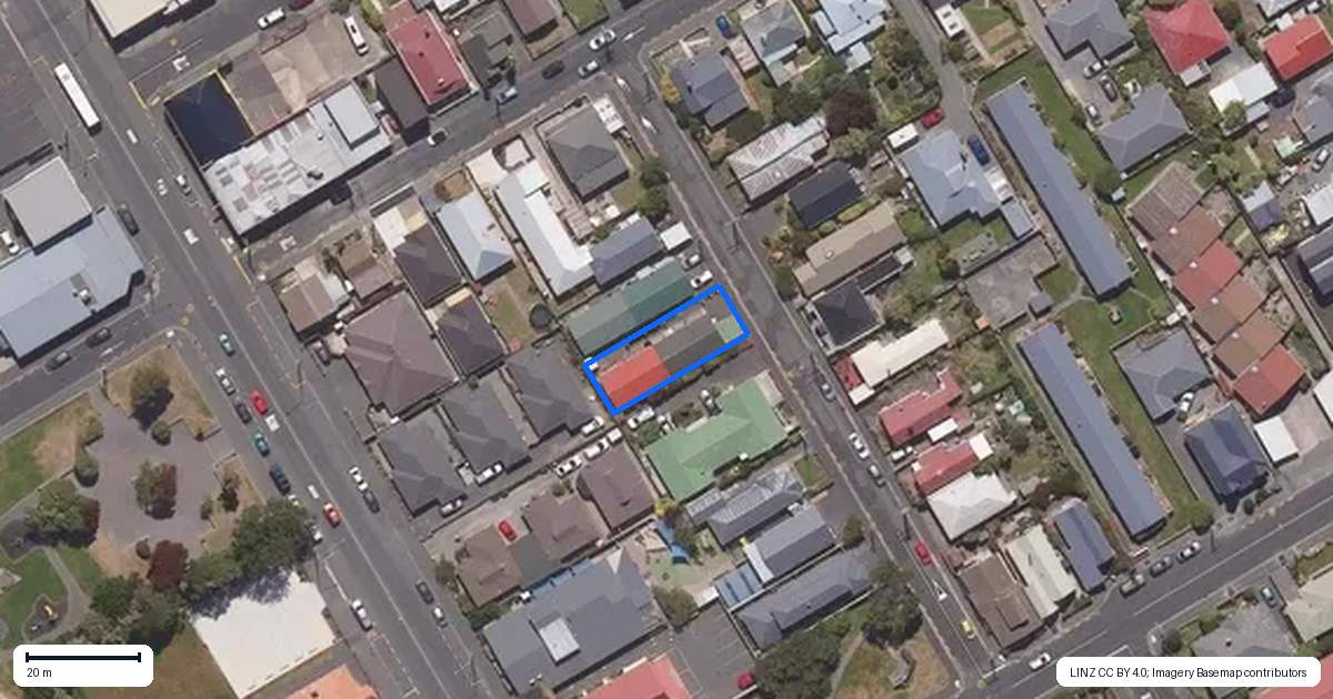Property context map for 8A Arney Street, South Dunedin, Dunedin