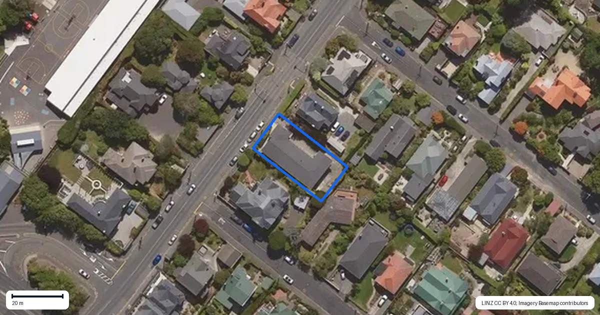 Property context map for 344D Highgate, Roslyn, Dunedin