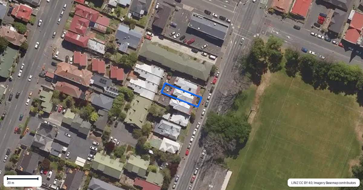 Property context map for 620 Great King Street, North Dunedin, Dunedin