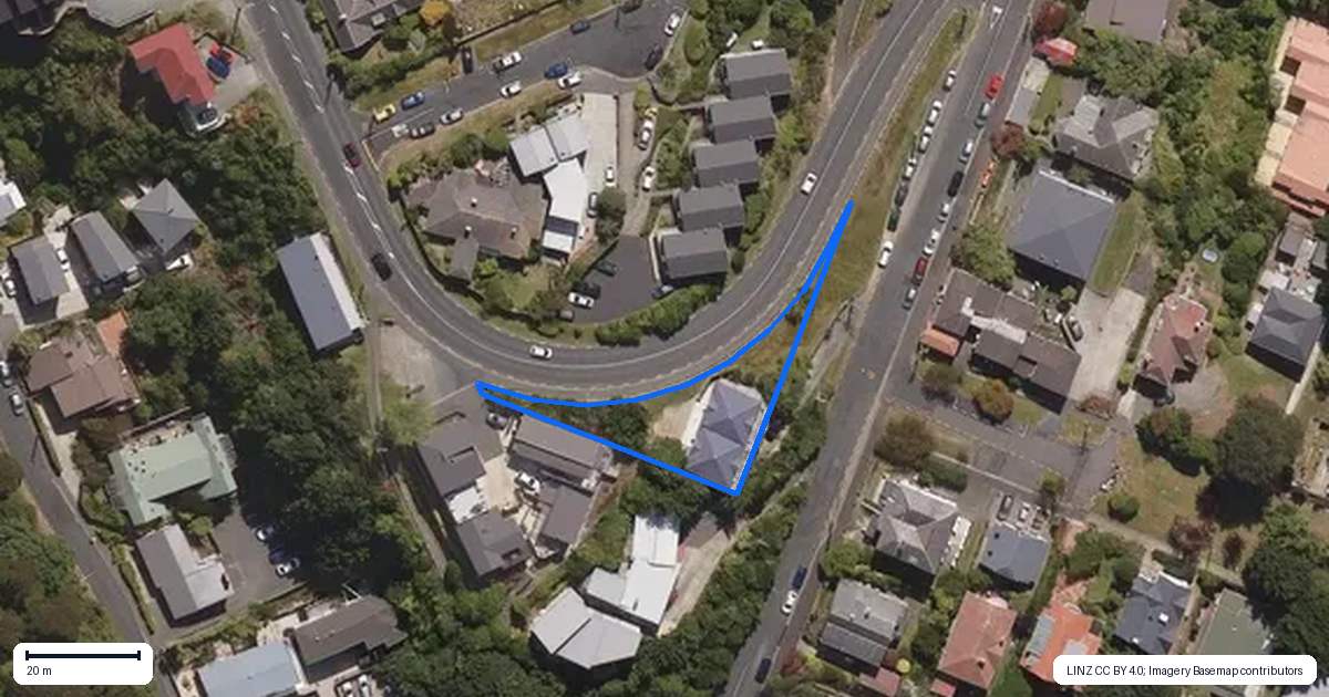Property context map for 108 Queen Street, North Dunedin, Dunedin