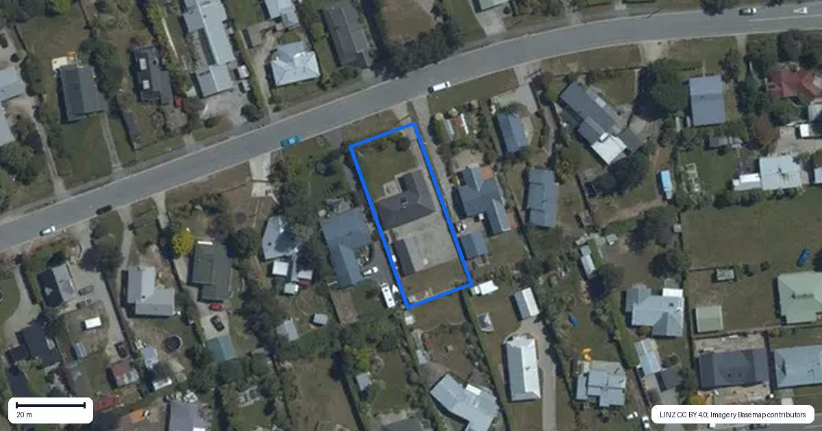 Property context map for 21 Bernard Road, Albert Town, Wanaka
