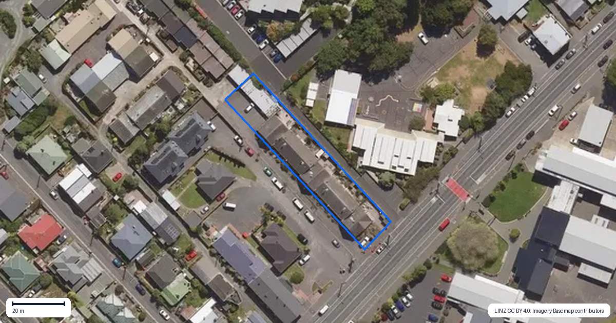 Property context map for 59A North Road, North East Valley, Dunedin
