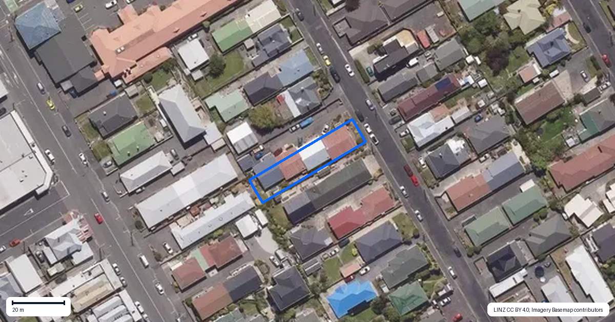 Property context map for 16B Grove Street, Saint Kilda, Dunedin