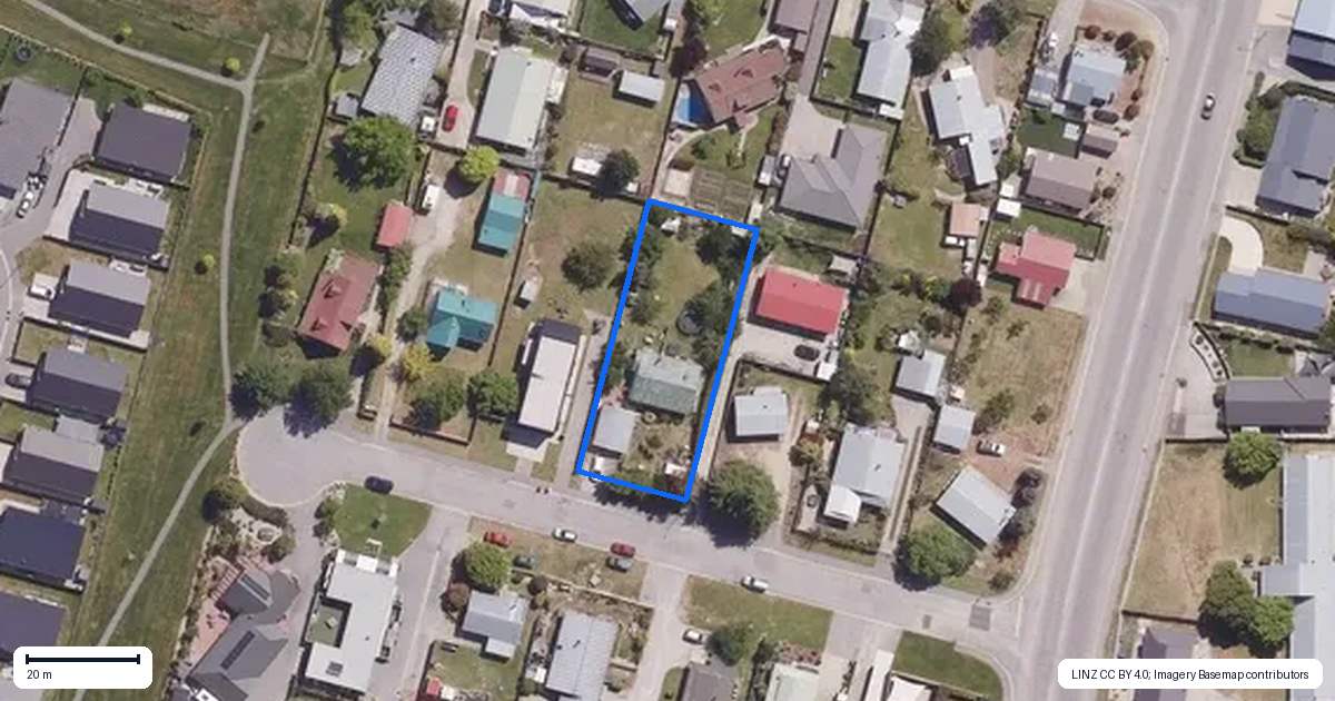 Property context map for 7 Derry Street, Cromwell