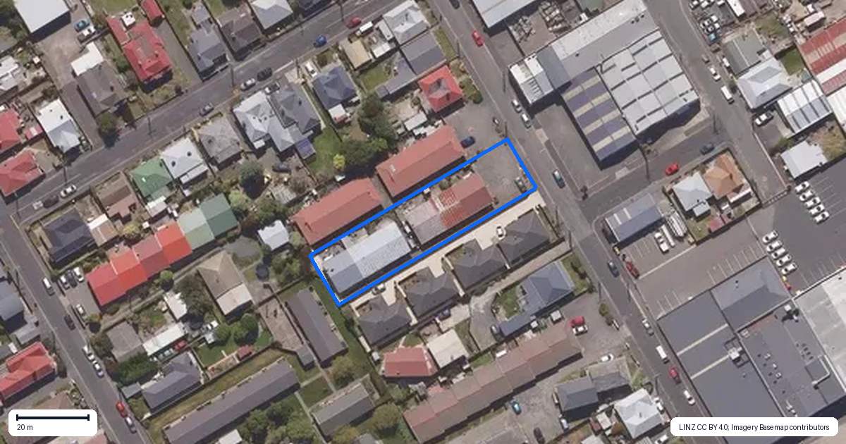 Property context map for 72B Reid Road, South Dunedin, Dunedin