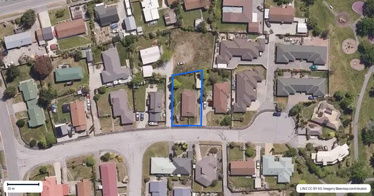 Property context map for 18 Orchard Place, Cromwell