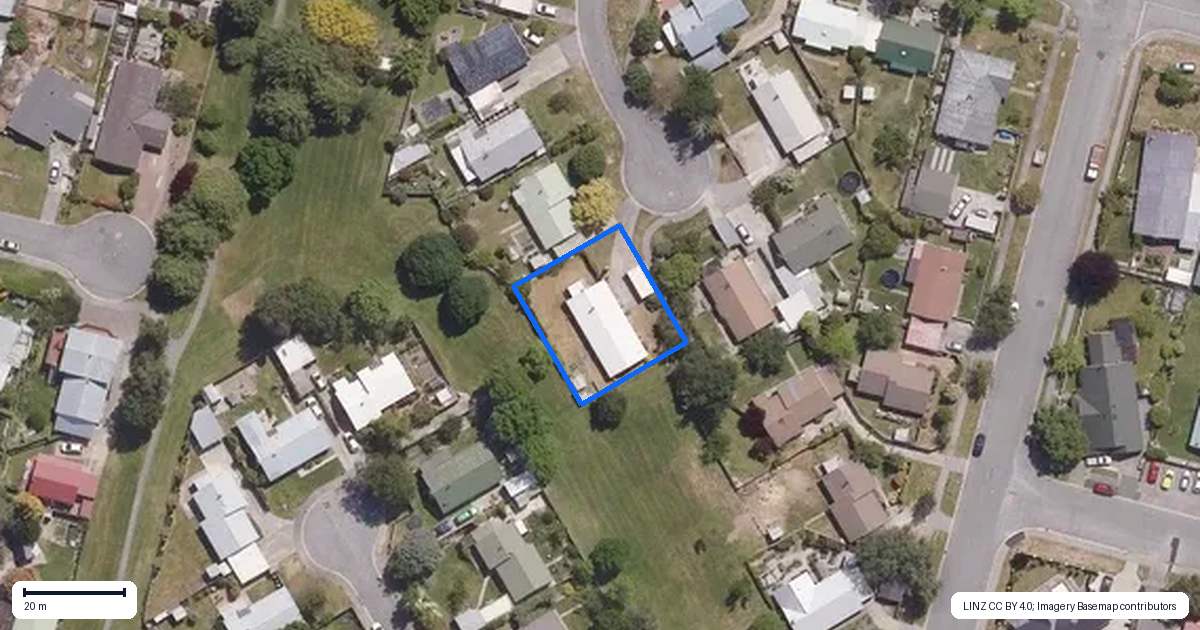 Property context map for 7 Parcell Court, Cromwell