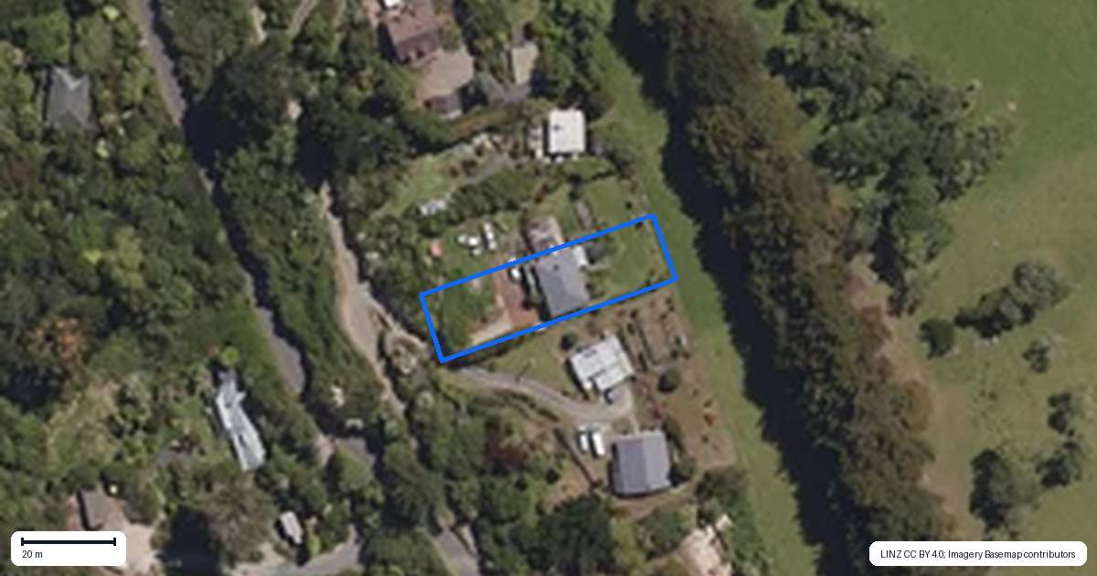 Property context map for 16 Boundary Street, Purakaunui, Port Chalmers