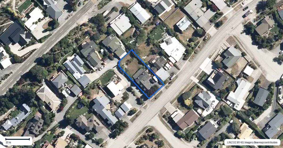 Property context map for 14 Oregon Drive, Kelvin Heights, Queenstown