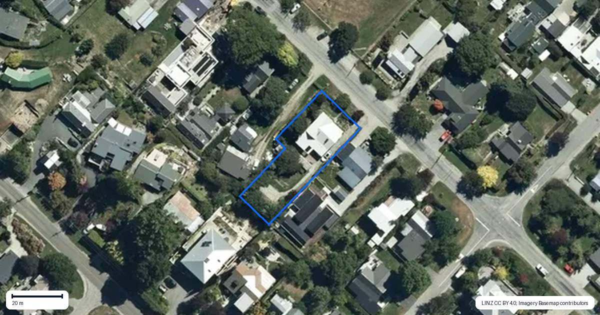 Property context map for 24 Caernarvon Street, Arrowtown
