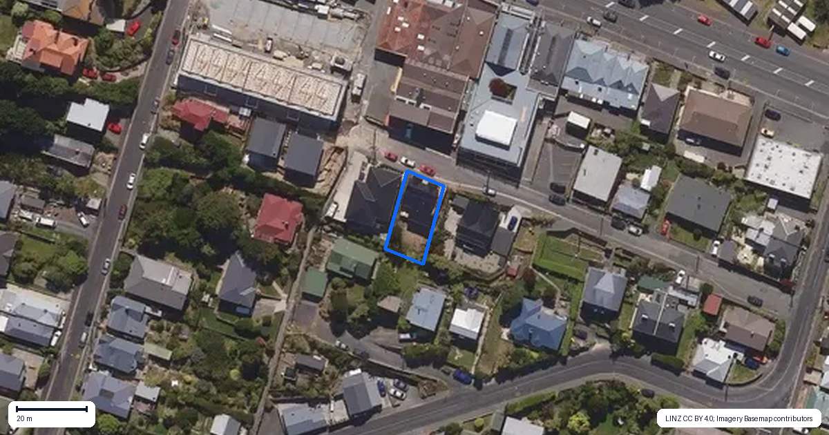 Property context map for 13 Henderson Street, Mornington, Dunedin