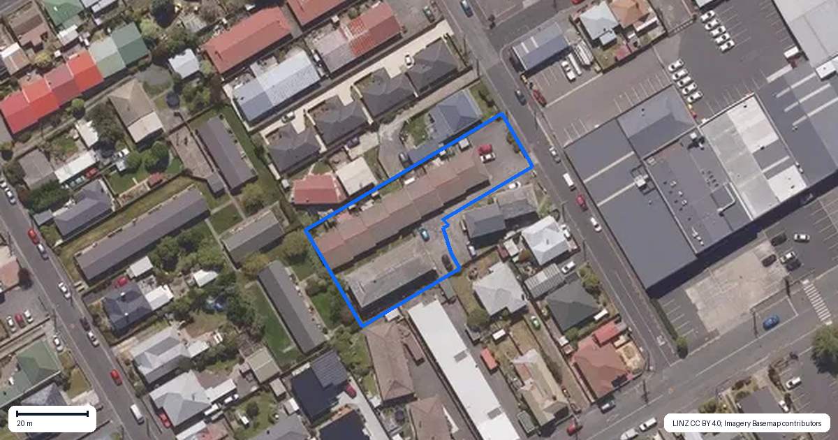 Property context map for 86E Reid Road, South Dunedin, Dunedin
