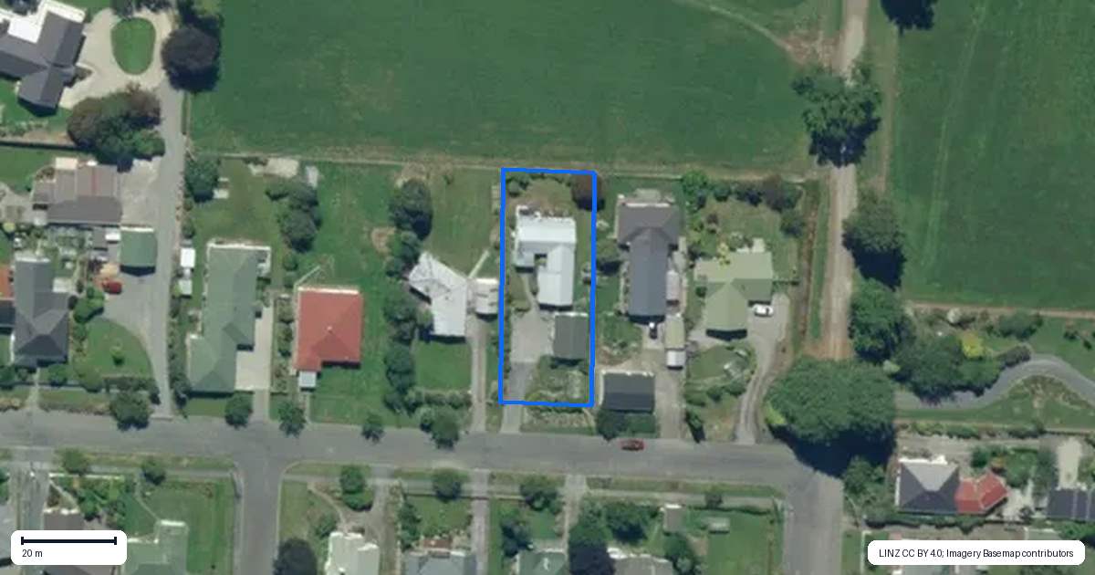 Property context map for 58 Sussex Street, Tapanui