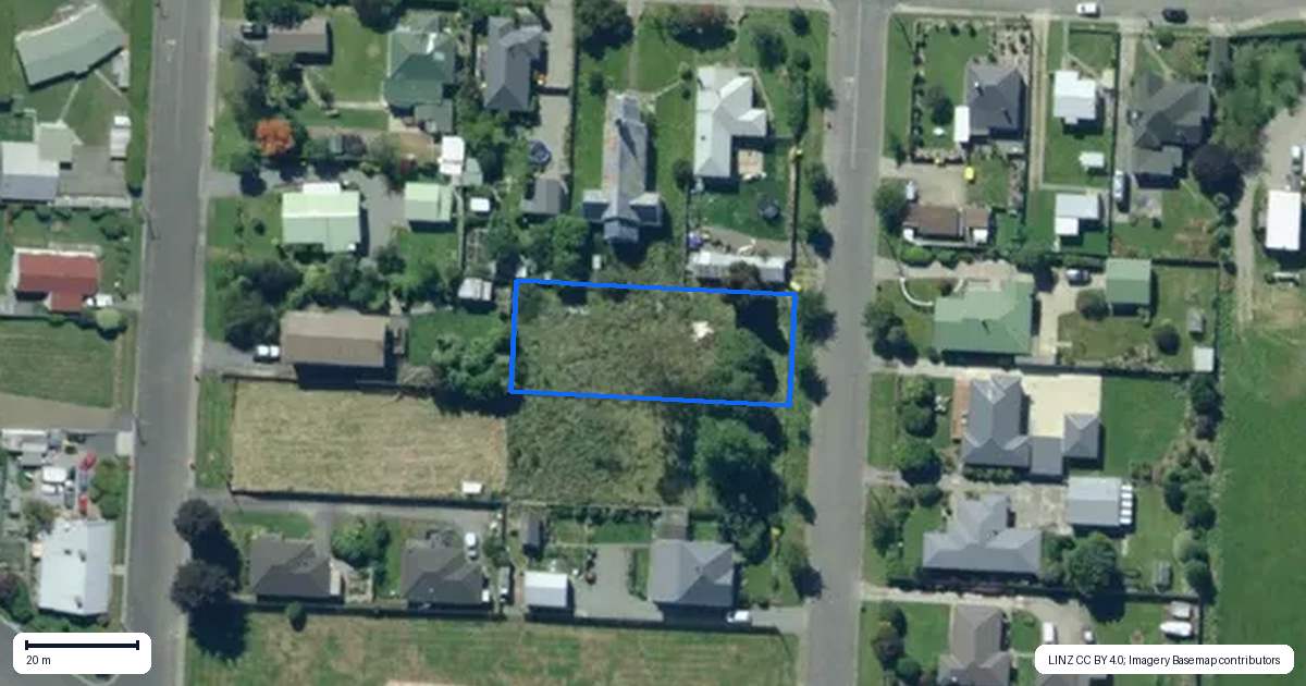 Property context map for 21 Durham Street, Tapanui