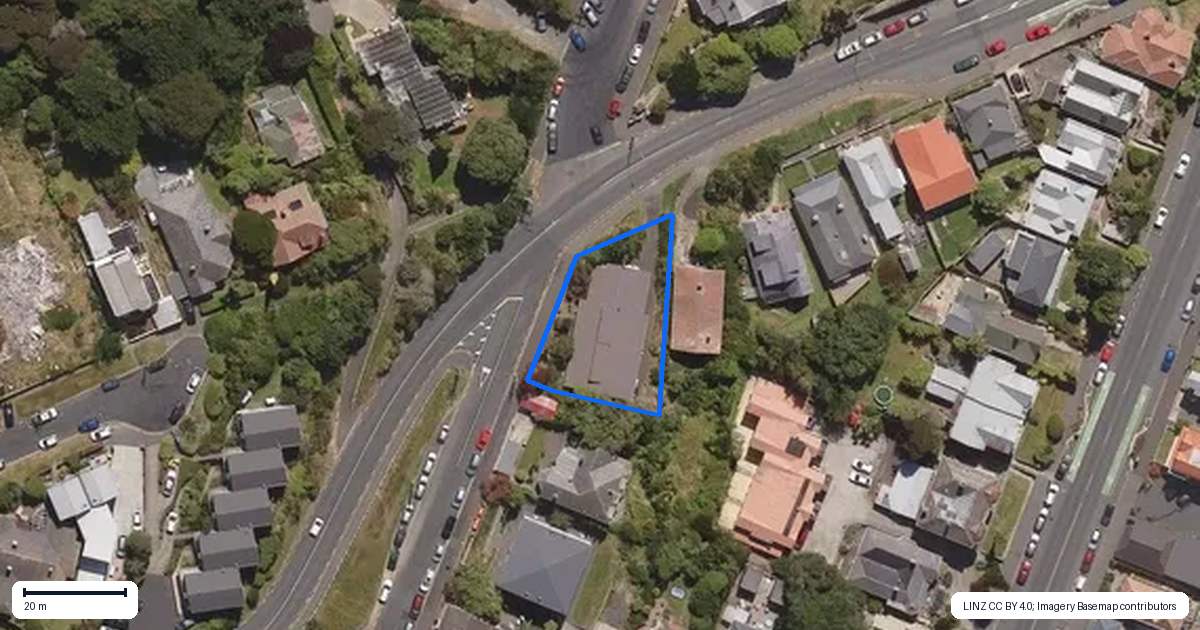 Property context map for 117A Queen Street, North Dunedin, Dunedin