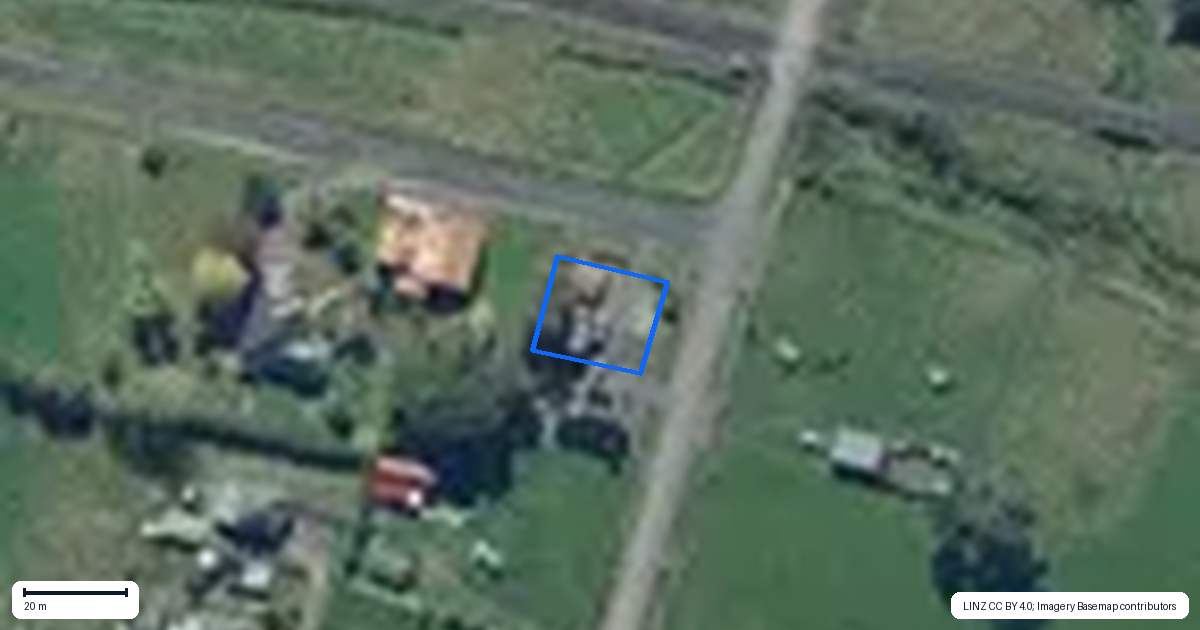 Property context map for 1 Allan Street, Waiwera South, Clinton