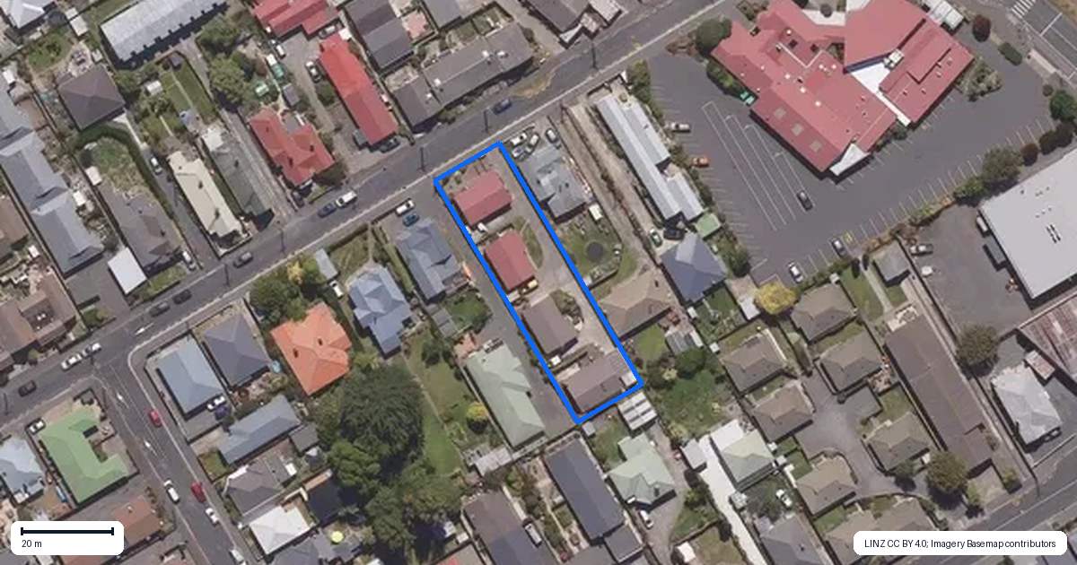 Property context map for 27D Oxford Street, South Dunedin, Dunedin