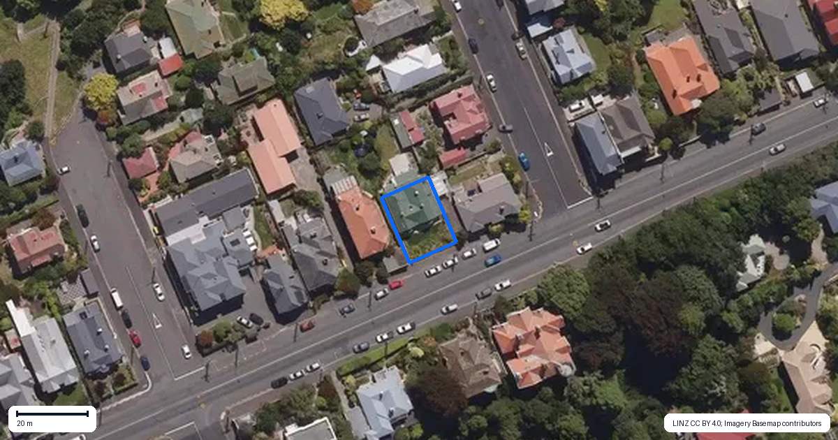 Property context map for 372 High Street, Dunedin Central, Dunedin