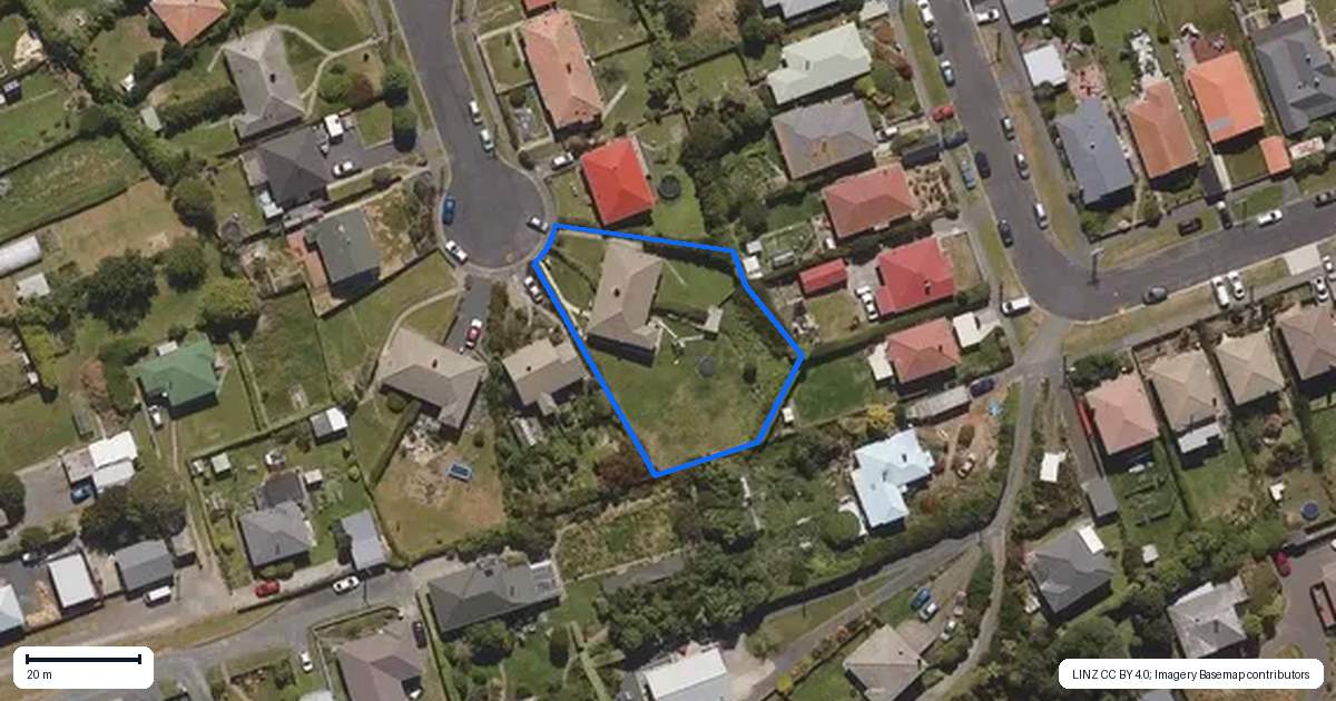 Property context map for 17 Waimea Avenue, Calton Hill, Dunedin