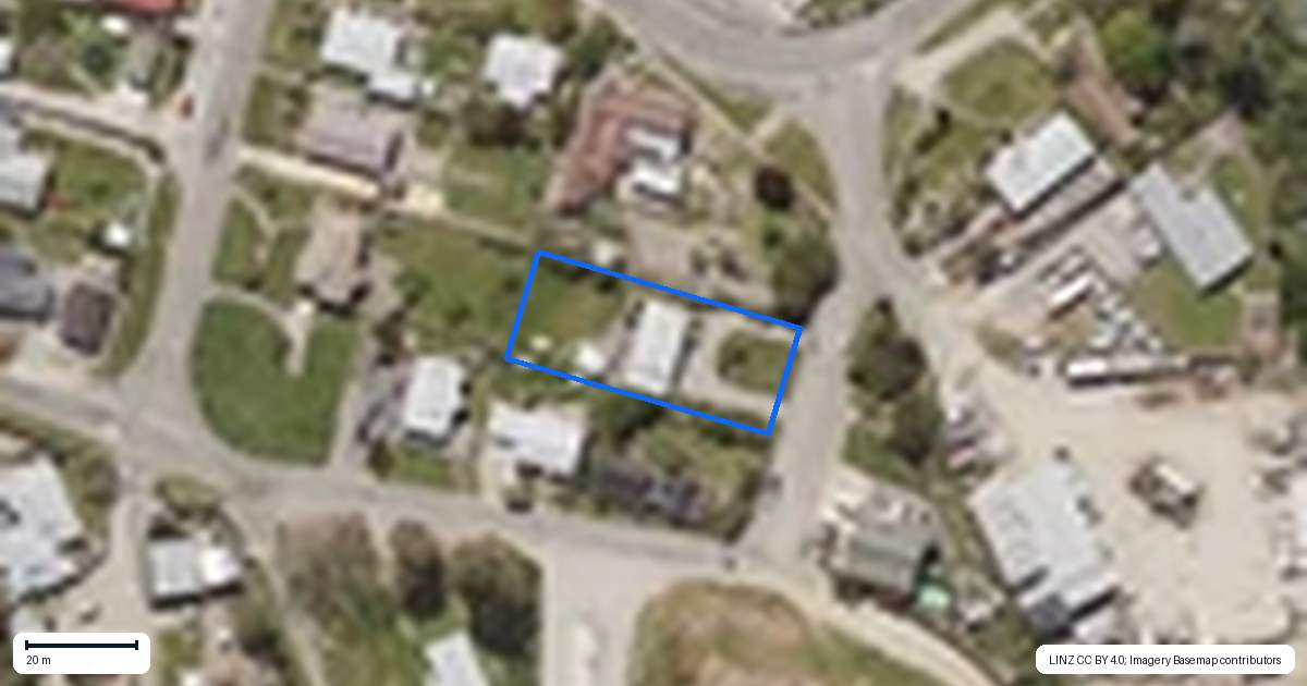 Property context map for 1 Teviot Street, Roxburgh