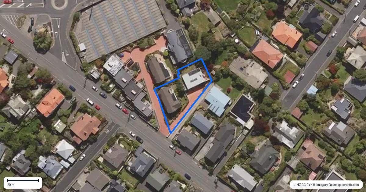 Property context map for 56 Drivers Road, Maori Hill, Dunedin