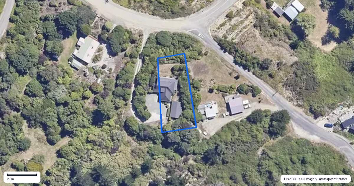 Property context map for 70 Haven Street, Moeraki