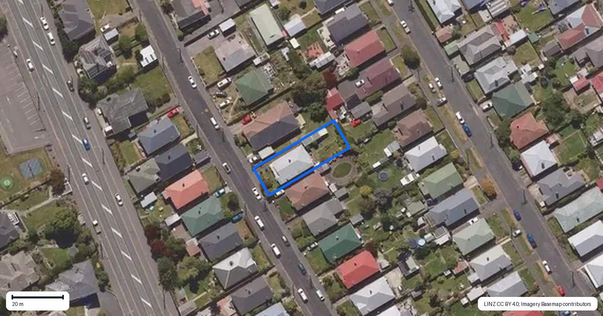 Property context map for 129 Fitzroy Street, Forbury, Dunedin