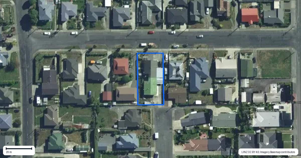Property context map for 8 Onslow Street, Gore