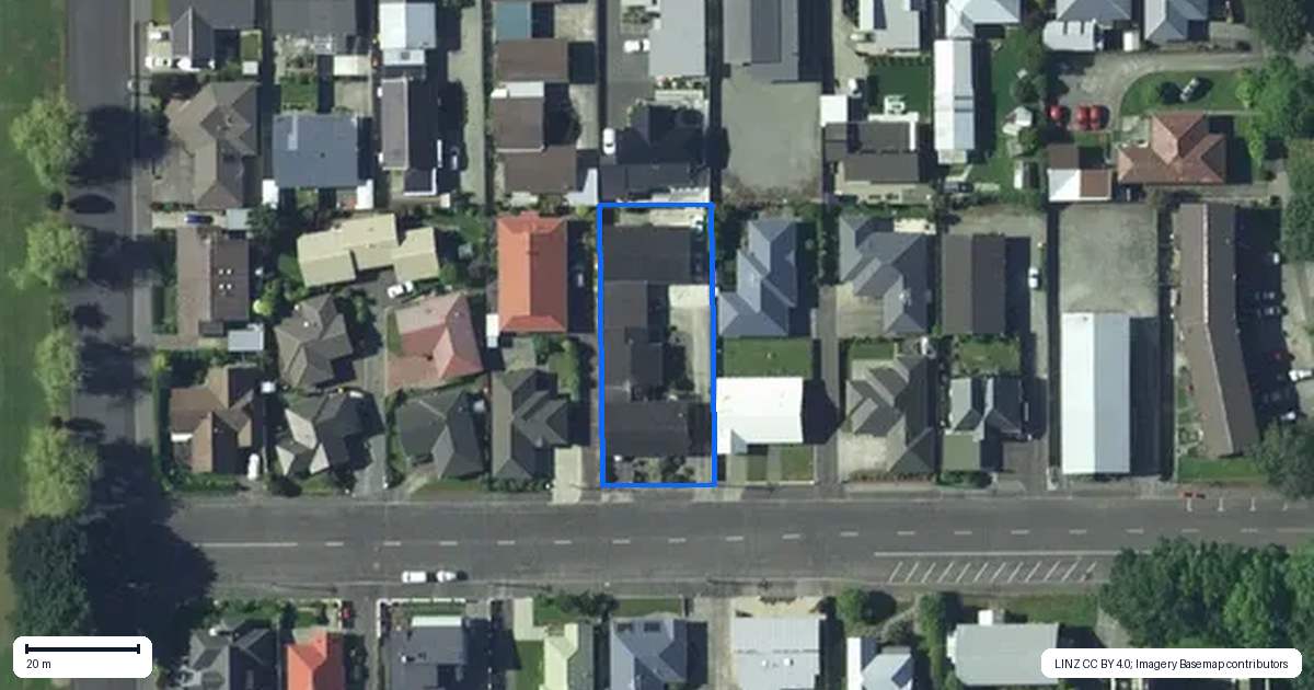 Property context map for 10A Traford Street, Gore